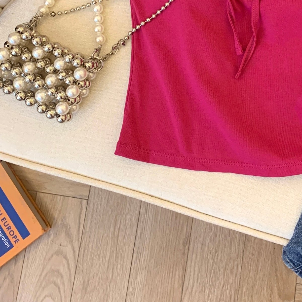 Cute Ribbon - Tie Built - In Bra Tank – Playful & Stylish - Zero Bra