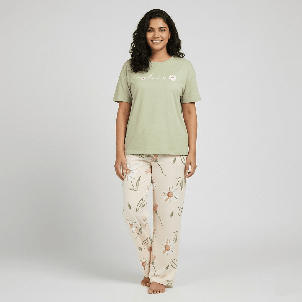 Daisy Daydream PJ Set – With Padded Bliss - Zero Bra