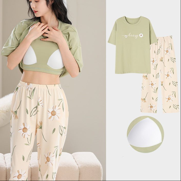 Daisy Daydream PJ Set – With Padded Bliss - Zero Bra