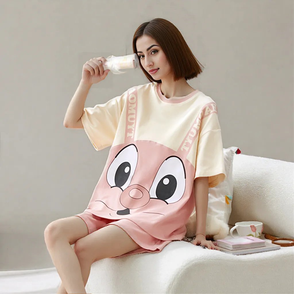 Donut Bunny Built - In Bra PJ Set – Peaches & Cream Edition - Zero Bra