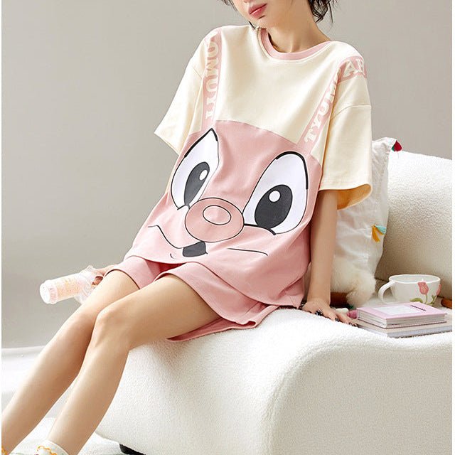 Donut Bunny Built - In Bra PJ Set – Peaches & Cream Edition - Zero Bra