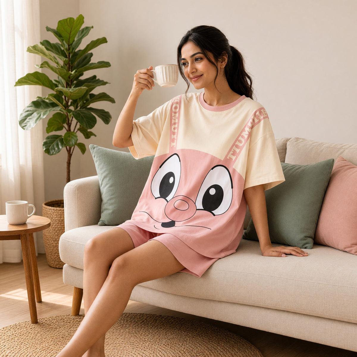Donut Bunny Cartoon Night Suit