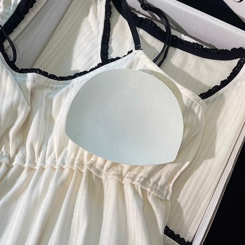 Elegant 3 - Piece Built - In Bra Pajama Set – Cozy & Chic - Zero Bra