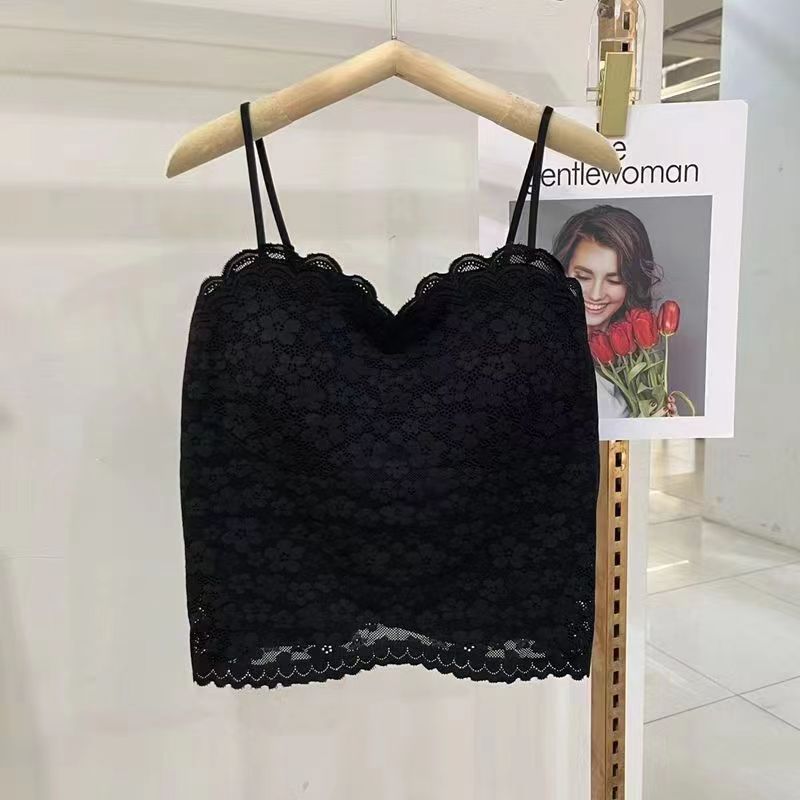 Elegant Floral Lace Built - In Bra Cami β Romantic & Chic - Zero Bra