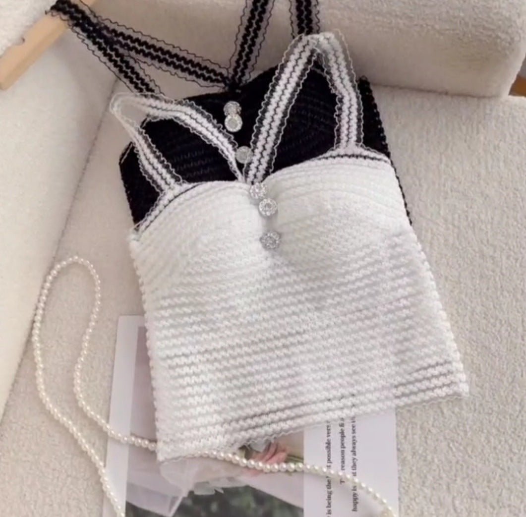 Elegant Knit Built - In Bra Top – Vintage Chic & Feminine - Zero Bra