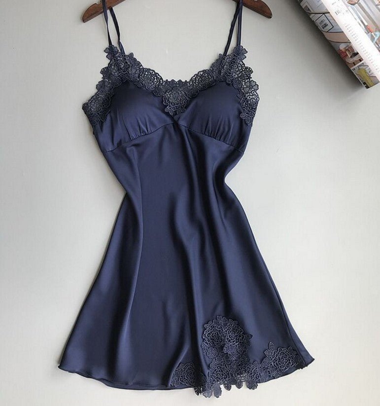 Elegant Satin Slip Dress with Built - in Bra β Luxe Comfort Meets Sophistication - Zero Bra