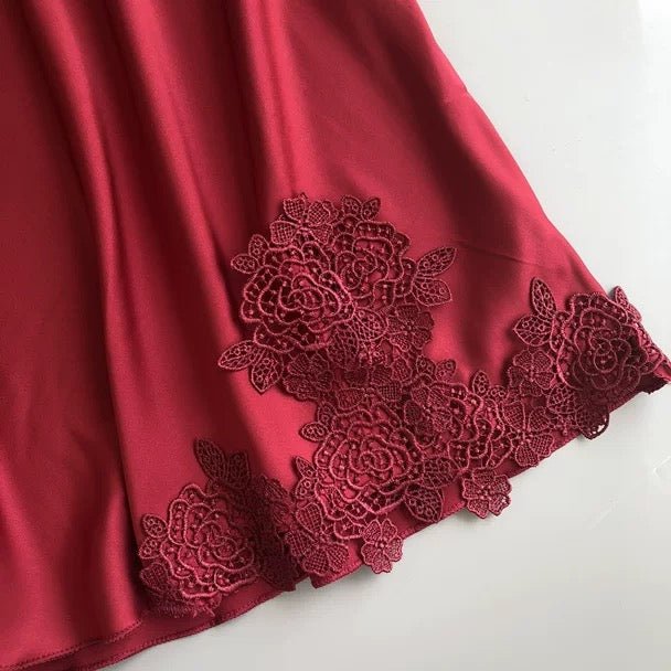 Elegant Satin Slip Dress with Built - in Bra β Luxe Comfort Meets Sophistication - Zero Bra