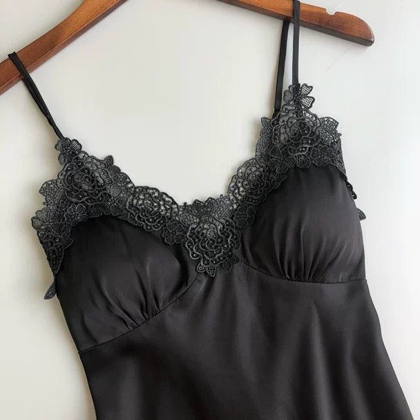 Elegant Satin Slip Dress with Built - in Bra β Luxe Comfort Meets Sophistication - Zero Bra