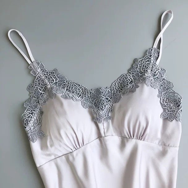 Elegant Satin Slip Dress with Built - in Bra β Luxe Comfort Meets Sophistication - Zero Bra