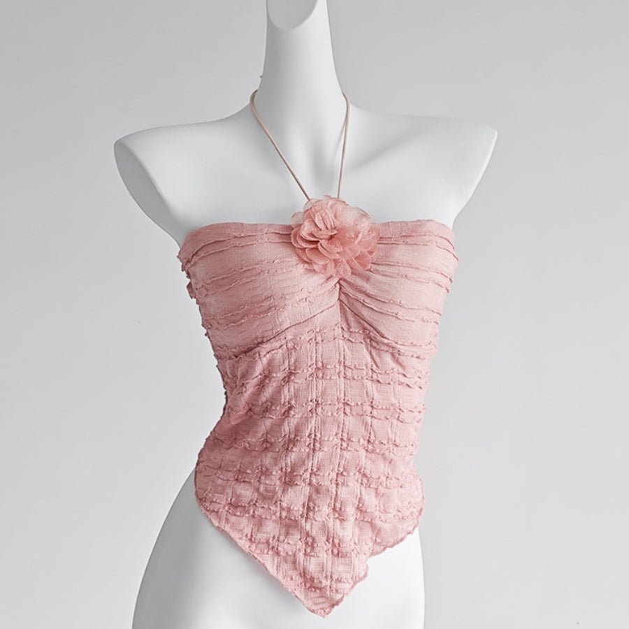 Elegant Smocked Built - In Bra Camisole – Feminine & Flirty - Zero Bra