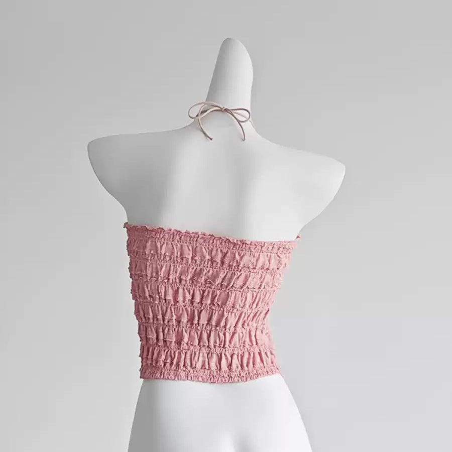 Elegant Smocked Built - In Bra Camisole – Feminine & Flirty - Zero Bra