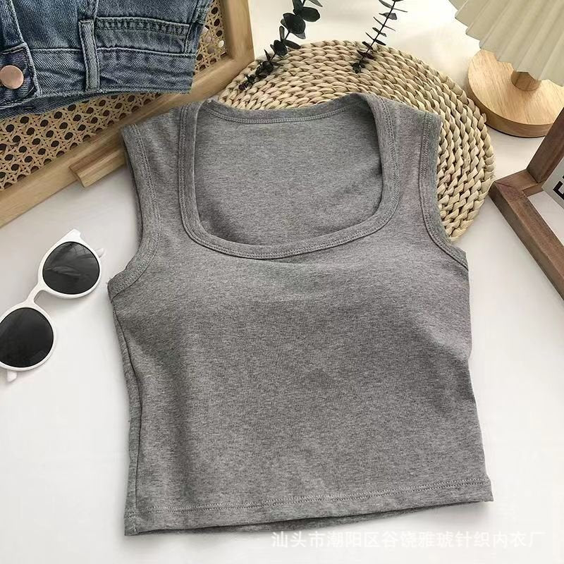 Essential Built - In Bra Tank Tops - Neutral Tones - Zero Bra