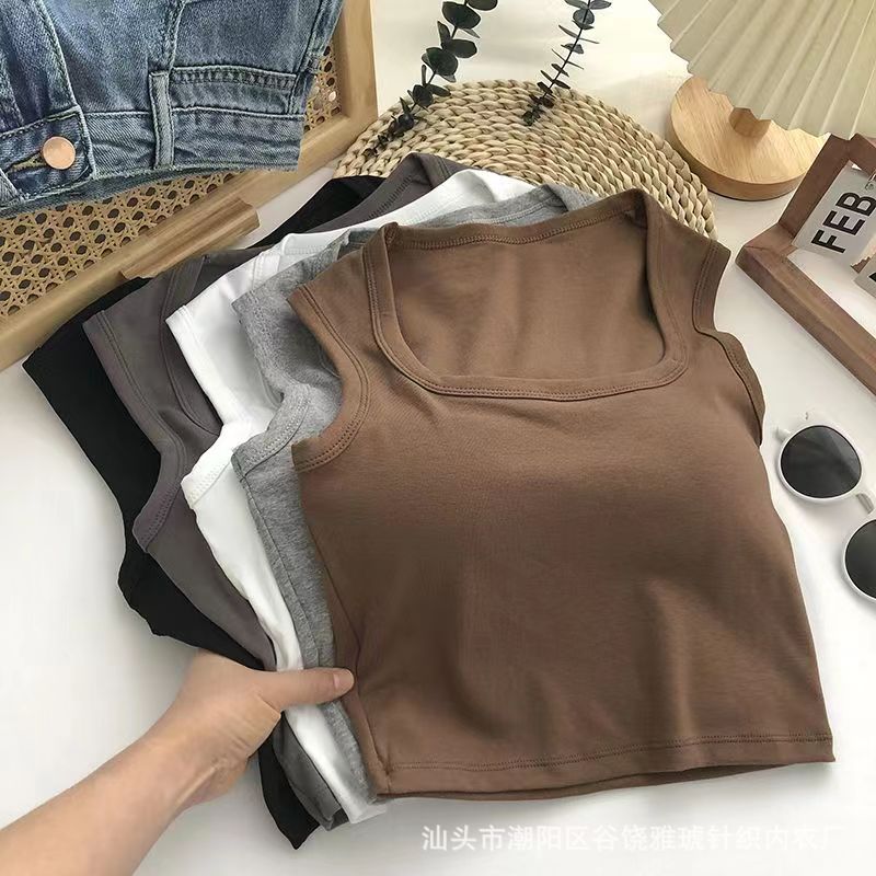 Essential Built - In Bra Tank Tops - Neutral Tones - Zero Bra