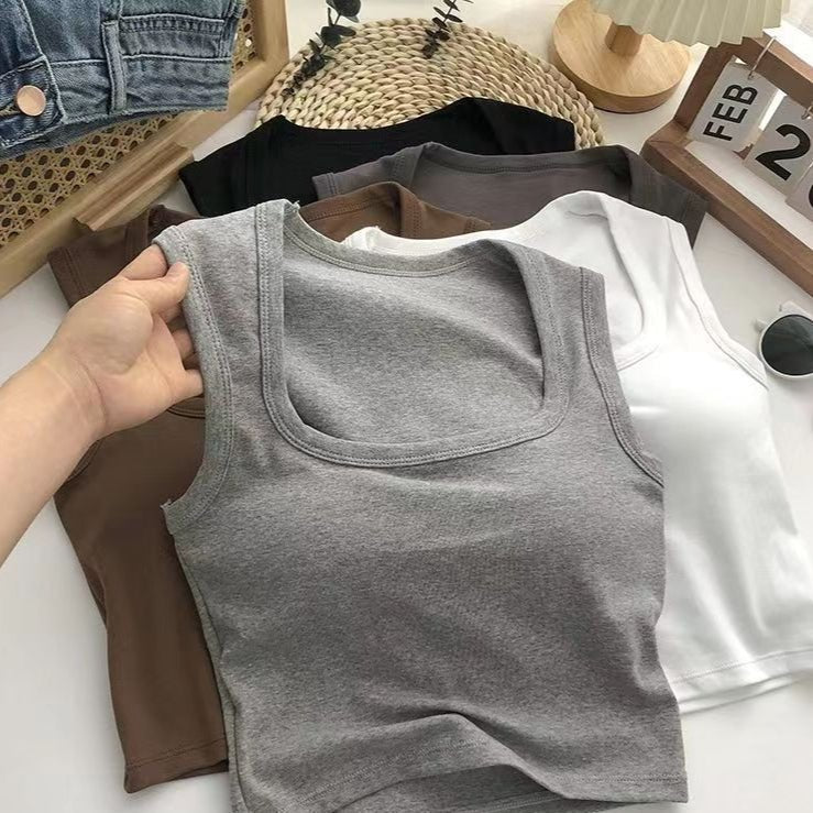 Essential Built - In Bra Tank Tops - Neutral Tones - Zero Bra