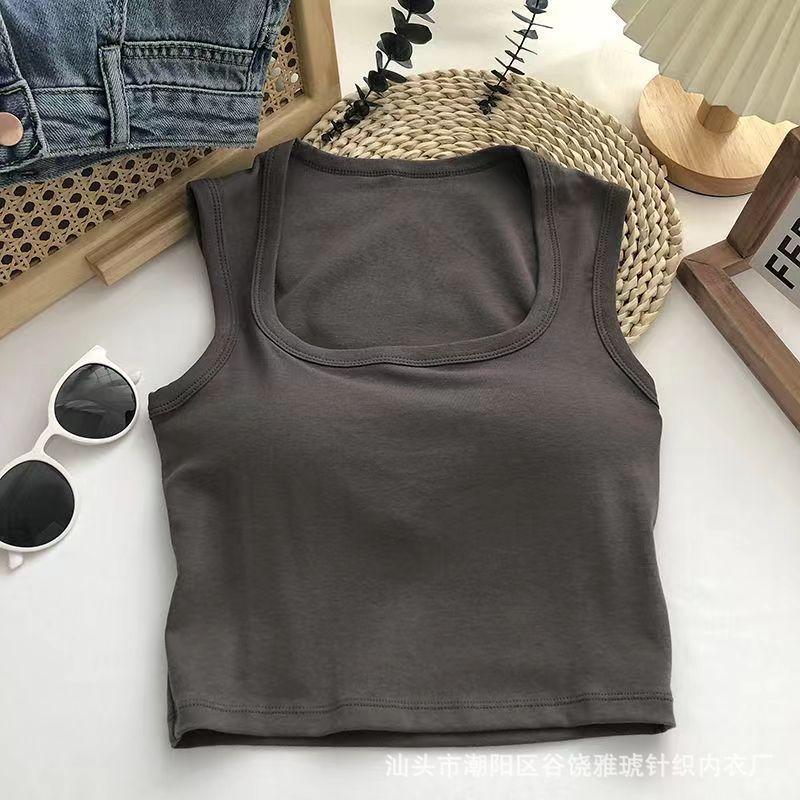 Essential Built - In Bra Tank Tops - Neutral Tones - Zero Bra