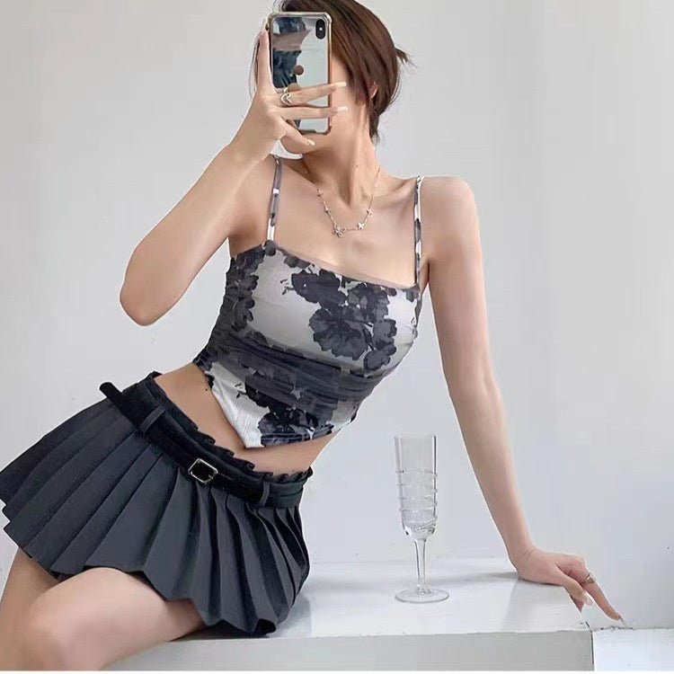 Ethereal Tie - Dye Mesh Build In Bra Cami β A Statement of Styl - Zero Bra