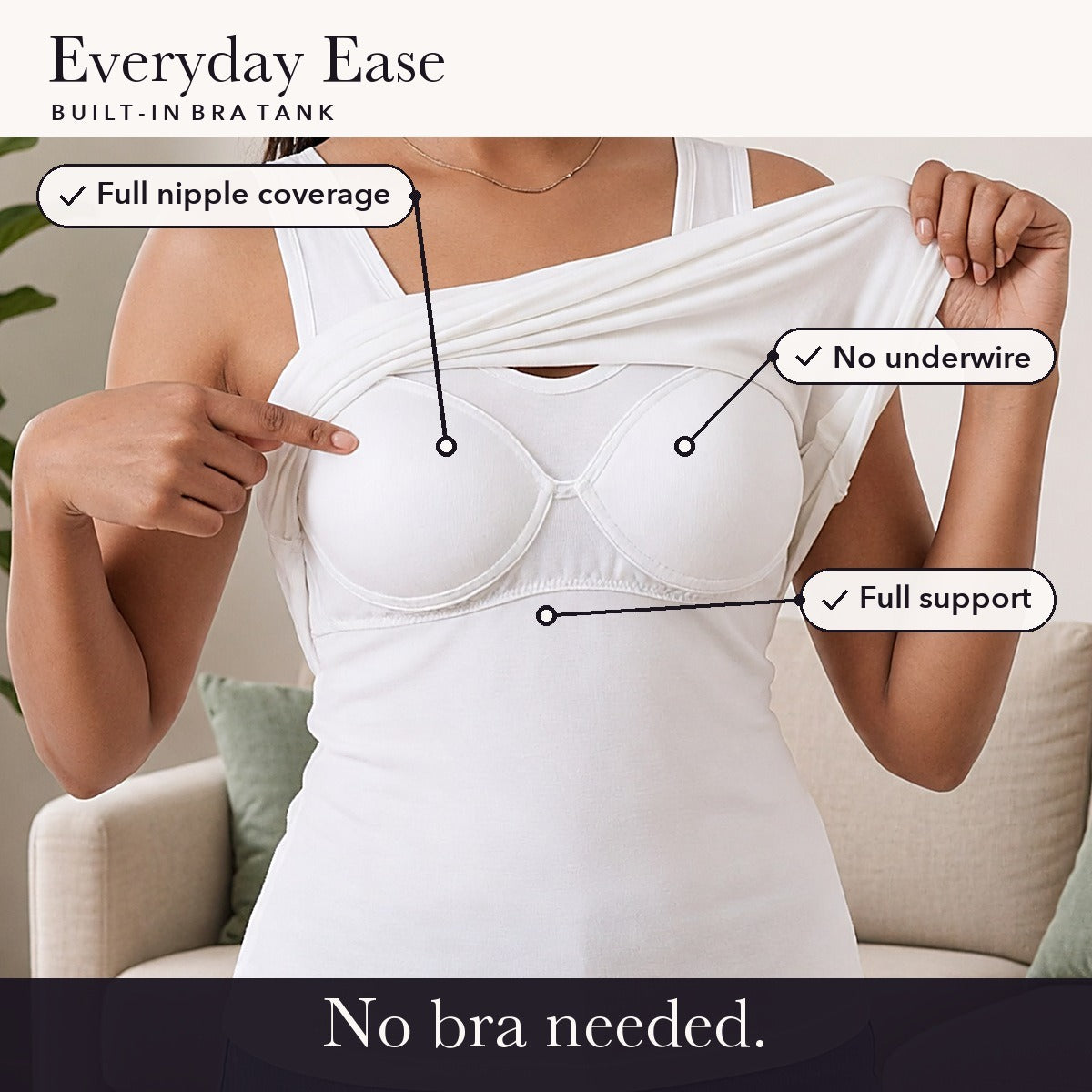 Everyday Ease Built-in Bra Tank Top