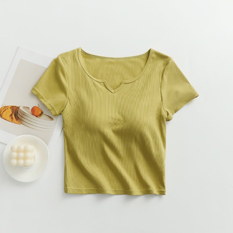 Flirt & Flow Built - In Bra Tee – Effortlessly Cool, Endlessly Versatile! - Zero Bra