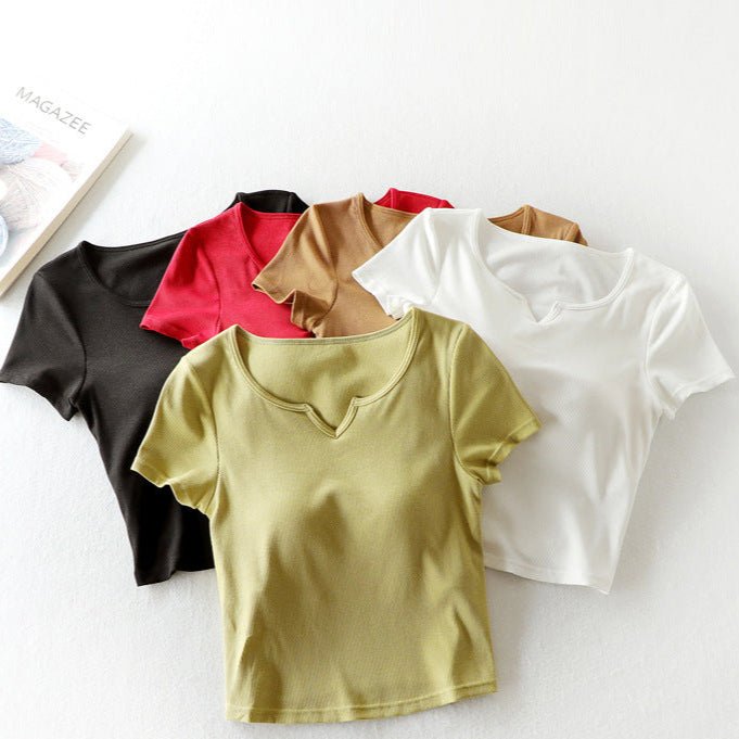 Flirt & Flow Built - In Bra Tee – Effortlessly Cool, Endlessly Versatile! - Zero Bra