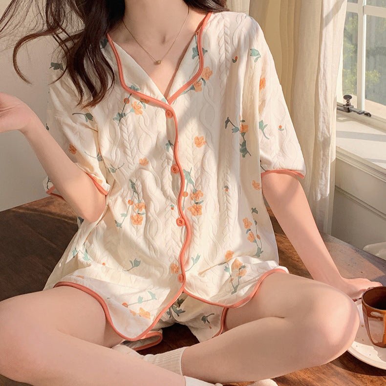 Floral Dream Pajama Set – With Built - In Bra Magic! - Zero Bra