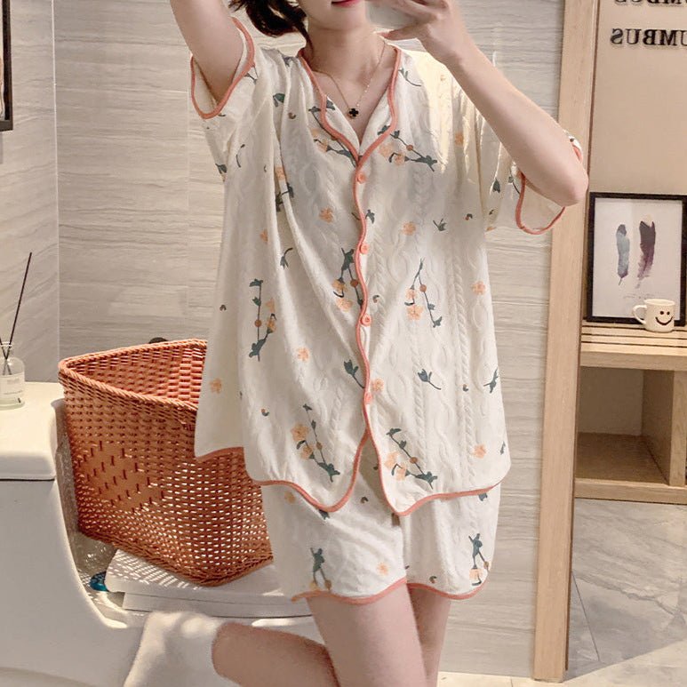 Floral Dream Pajama Set โ With Built - In Bra Magic! - Zero Bra