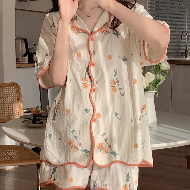 Floral Dream Pajama Set โ With Built - In Bra Magic! - Zero Bra