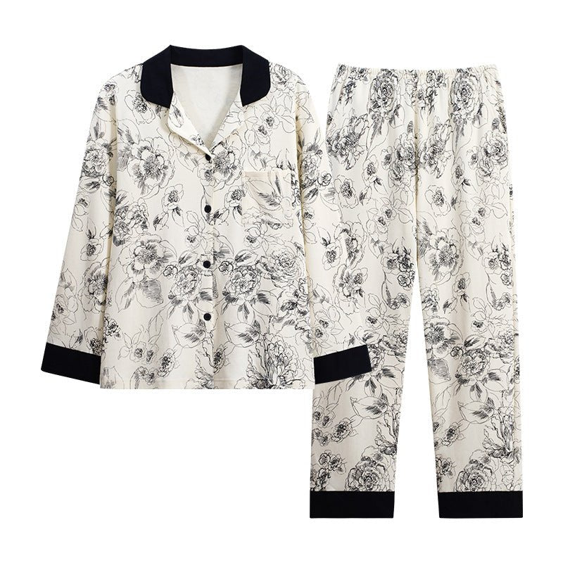 Floral Elegance Maternity & Nursing Padded PJ Set – Chic Comfort for Mama Life - Zero Bra