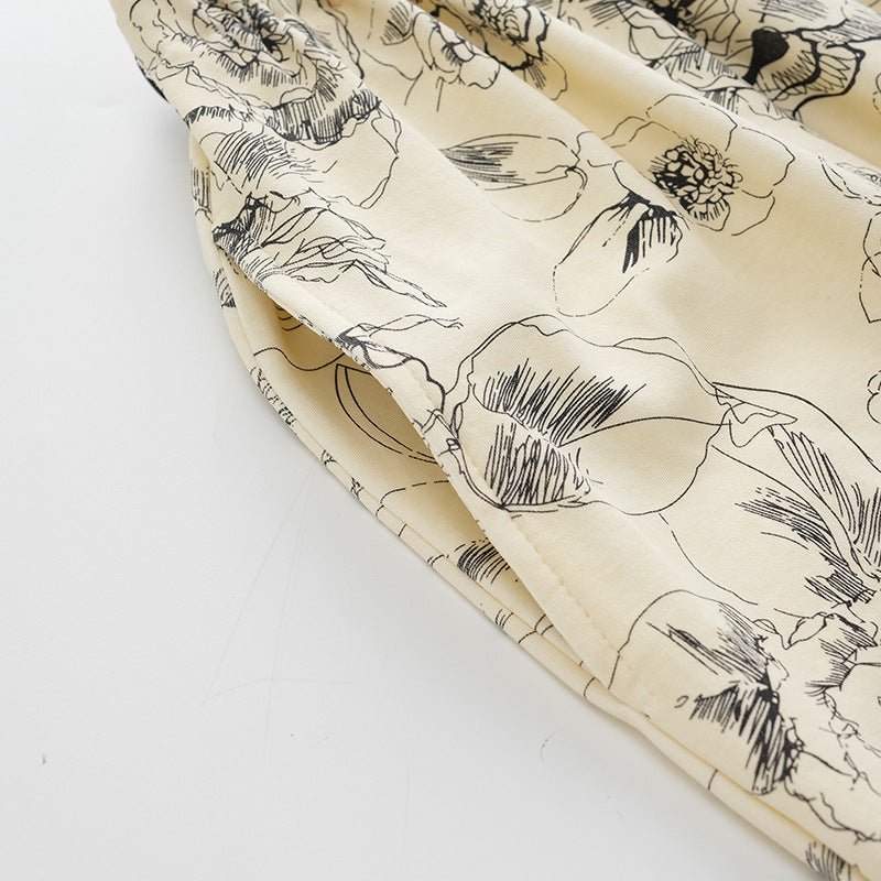 Floral Elegance Maternity & Nursing Padded PJ Set – Chic Comfort for Mama Life - Zero Bra