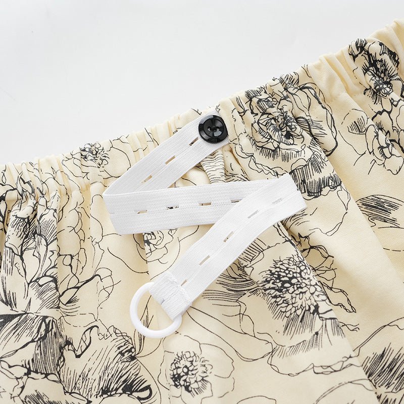 Floral Elegance Maternity & Nursing Padded PJ Set – Chic Comfort for Mama Life - Zero Bra