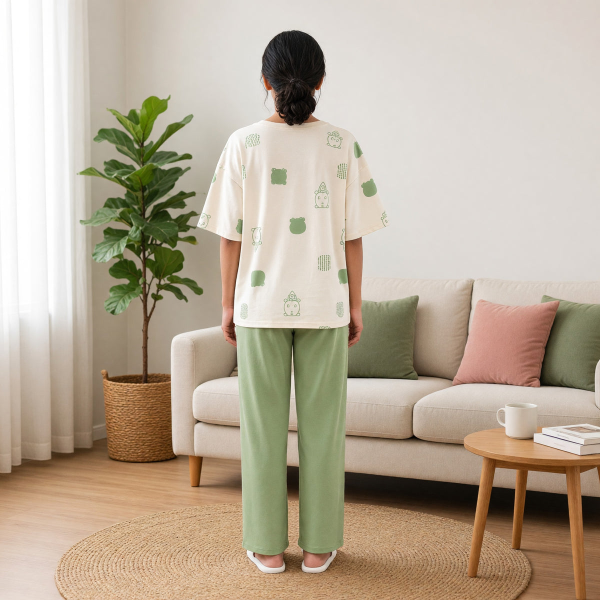 Froggy Garden Padded Night Suit