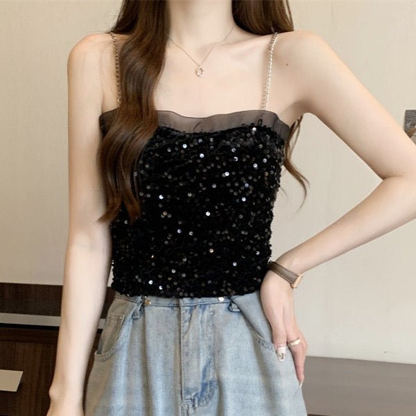 Glam Sequin Party Cami β Shine Bright, Feel Bold - Zero Bra
