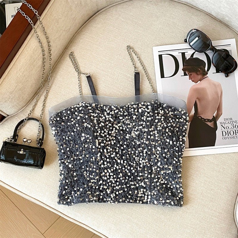 Glam Sequin Party Cami β Shine Bright, Feel Bold - Zero Bra