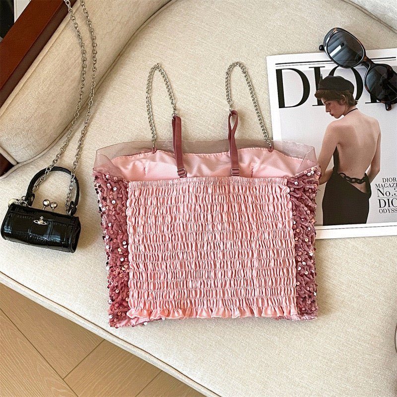 Glam Sequin Party Cami β Shine Bright, Feel Bold - Zero Bra