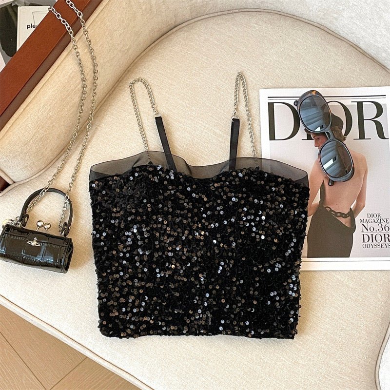 Glam Sequin Party Cami – Shine Bright, Feel Bold - Zero Bra