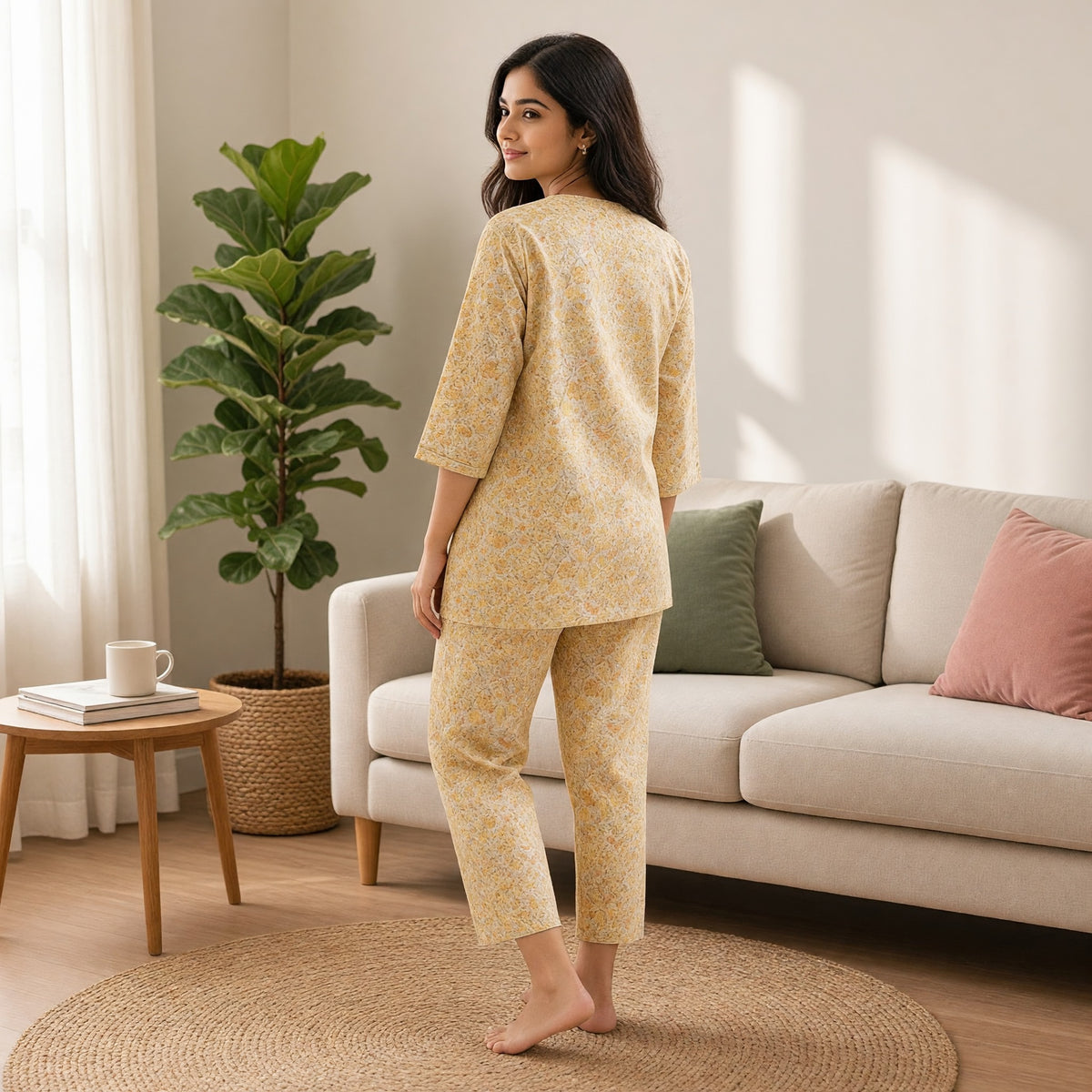 Golden Meadow Padded Night Suit