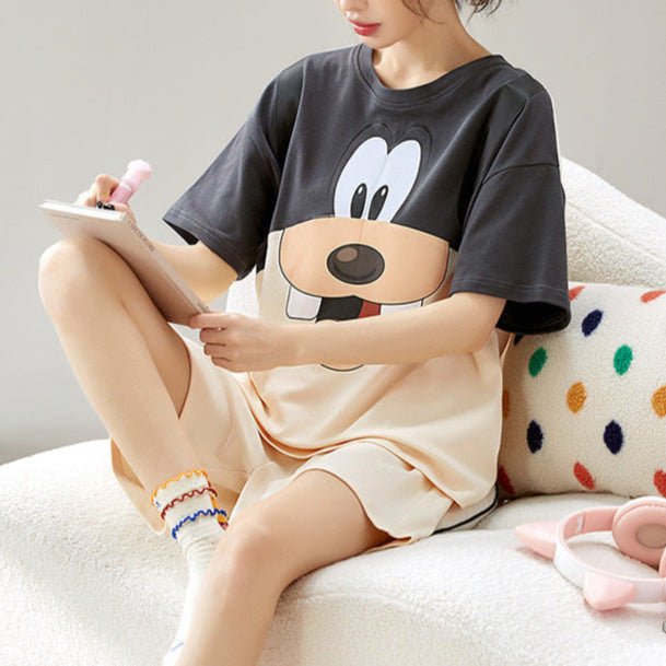 Goofy Built - In Bra PJ Set – Silly Snuggle Edition - Zero Bra
