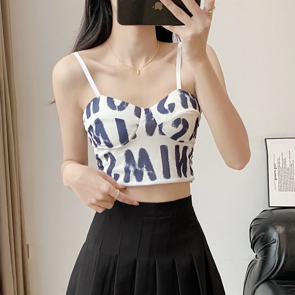 Graffiti Print Fuzzy Built - In Bra Cami – Streetwear Meets Coz - Zero Bra