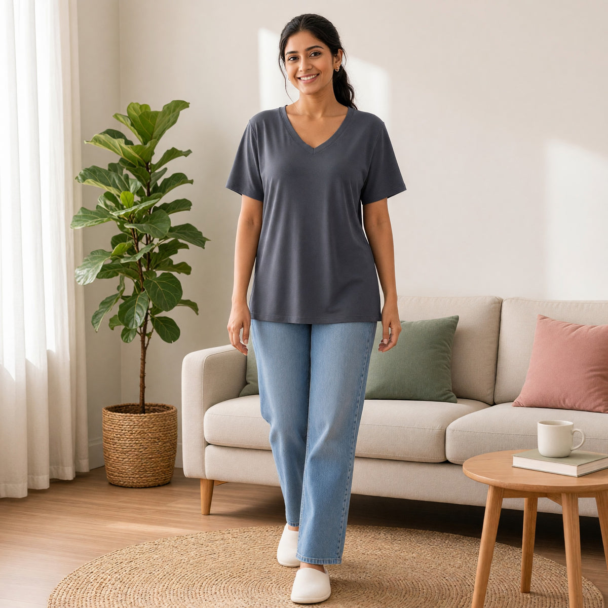 Modal Heart Crush Padded long Top