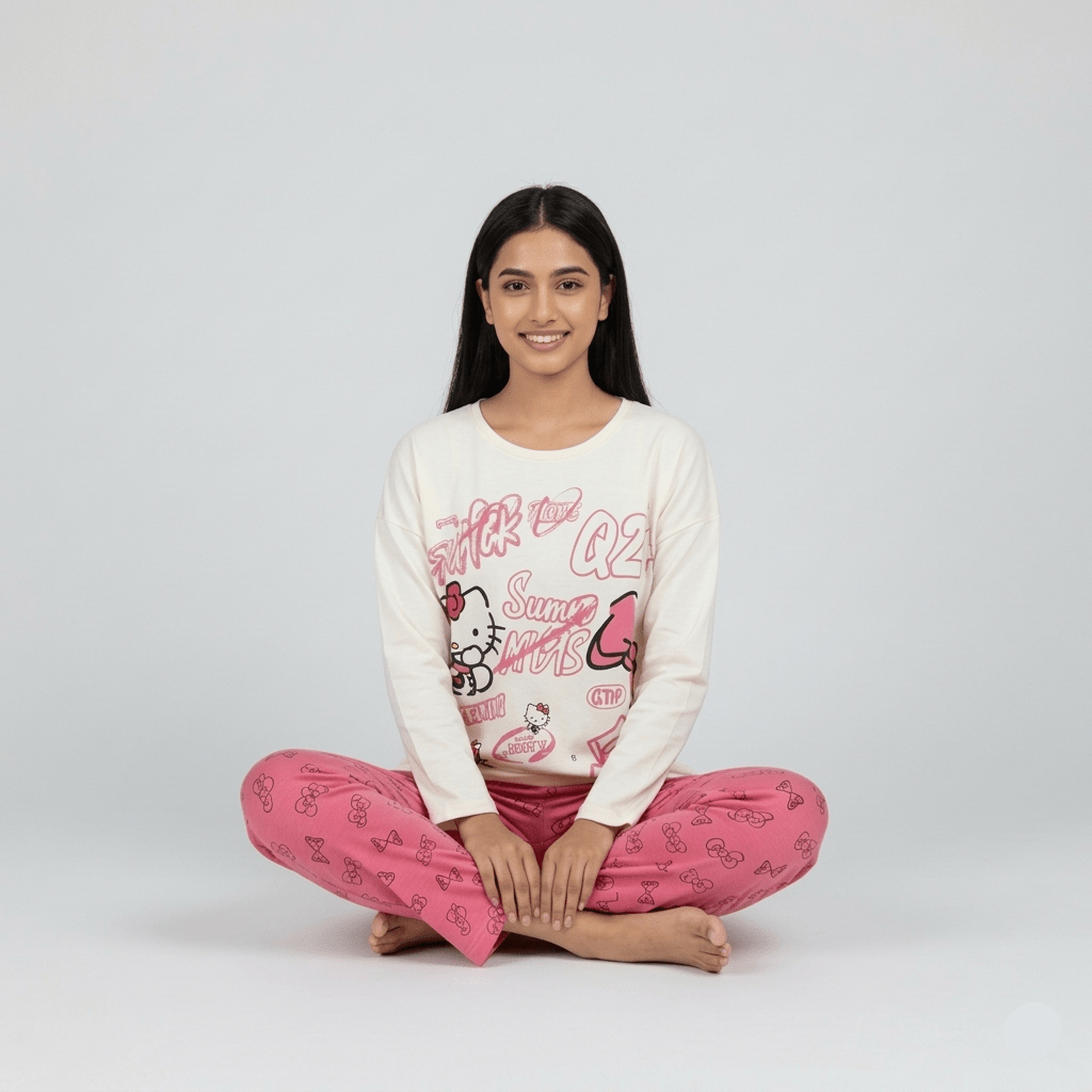 Hello Kitty Pop Dreams PJ Set – With Padded Bliss - Zero Bra