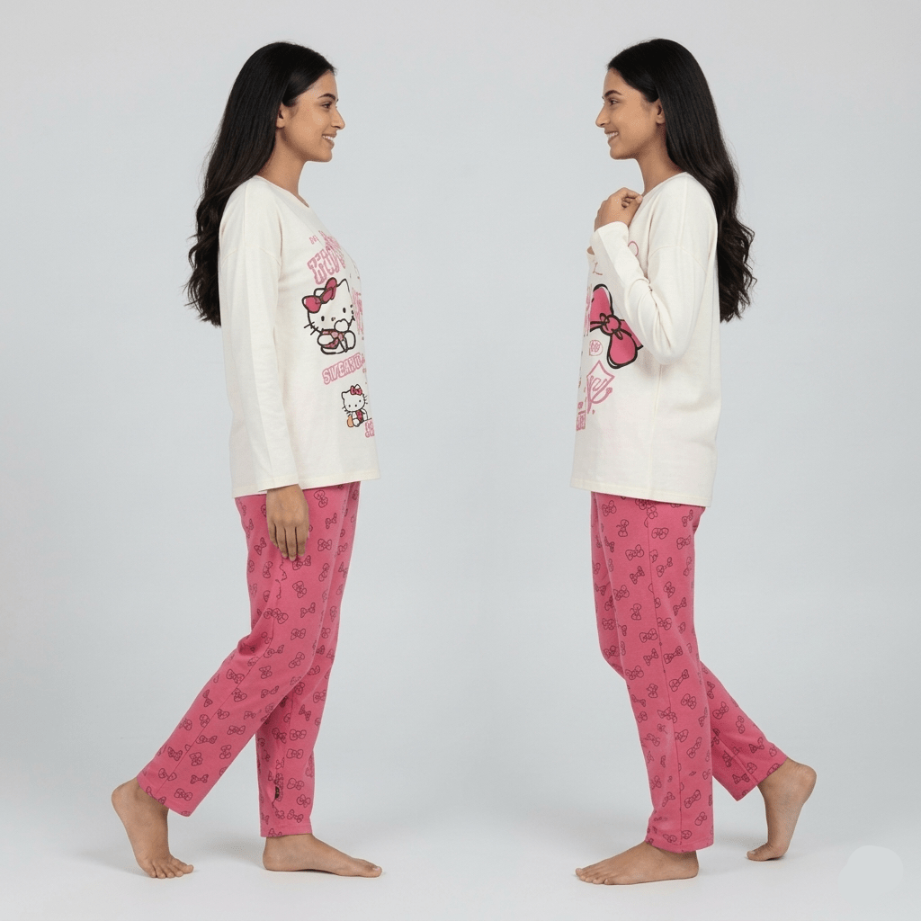 Hello Kitty Pop Dreams PJ Set – With Padded Bliss - Zero Bra