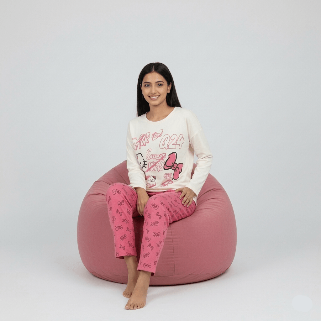 Hello Kitty Pop Dreams PJ Set – With Padded Bliss - Zero Bra