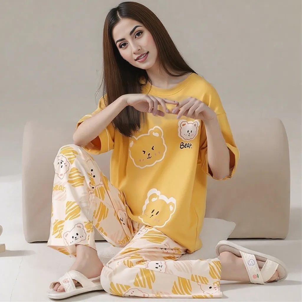 Honey Bear PJ Set – With Padded Cuddle Comfort - Zero Bra