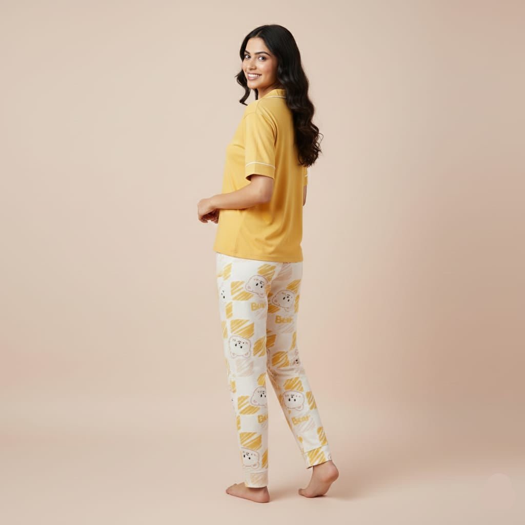 Honey Bear PJ Set – With Padded Cuddle Comfort - Zero Bra