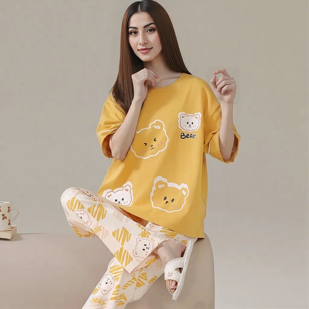 Honey Bear PJ Set – With Padded Cuddle Comfort - Zero Bra