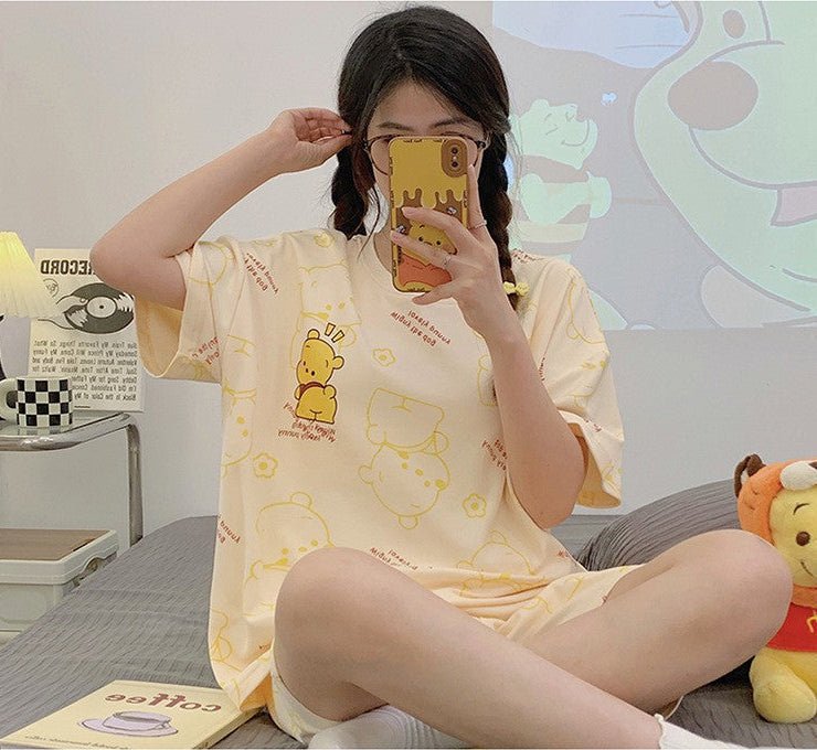 Honey Hug Oversized PJ Set – Summer Edition - Zero Bra