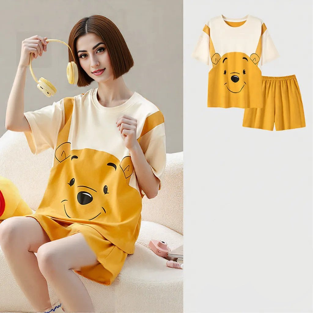 Honeybear Built - In Bra PJ Set – Winnie Mood Edition - Zero Bra