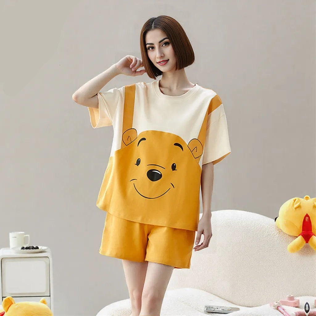 Honeybear Built - In Bra PJ Set – Winnie Mood Edition - Zero Bra