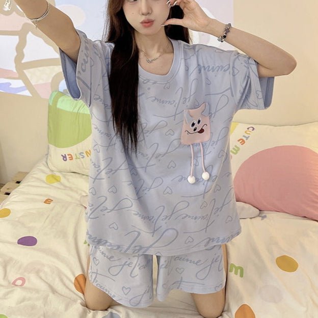 Je T’aime Monster PJ Set – With Padded Charm - Zero Bra