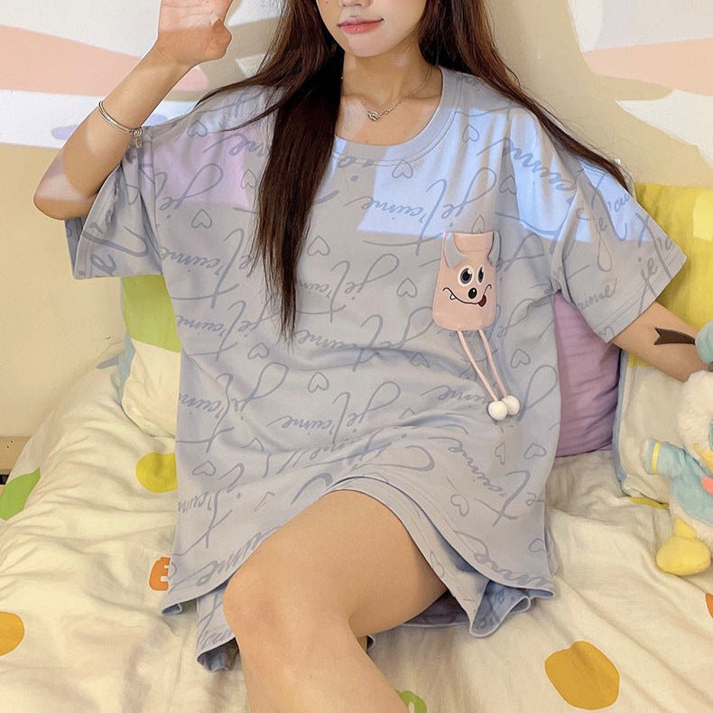 Je T’aime Monster PJ Set – With Padded Charm - Zero Bra