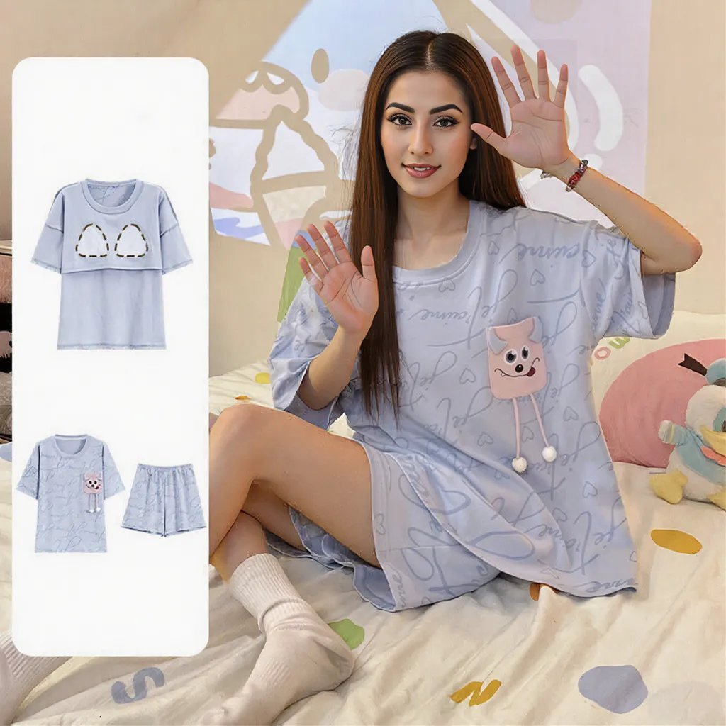 Je T’aime Monster PJ Set – With Padded Charm - Zero Bra